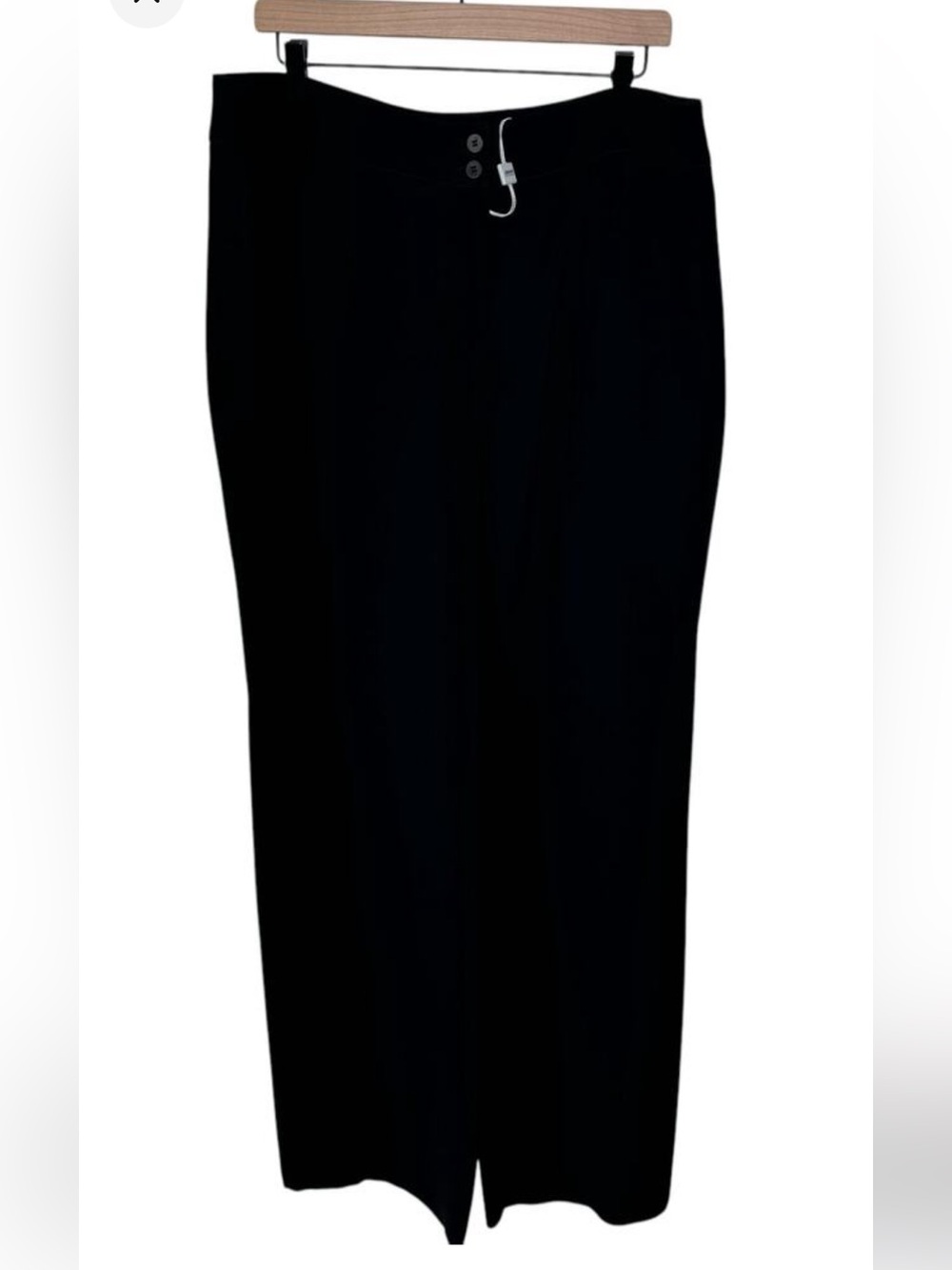 ARMANI COLLEZIONI Mid Rise Wide Leg Dress Pant Silk Blend Black Size 12 NWT